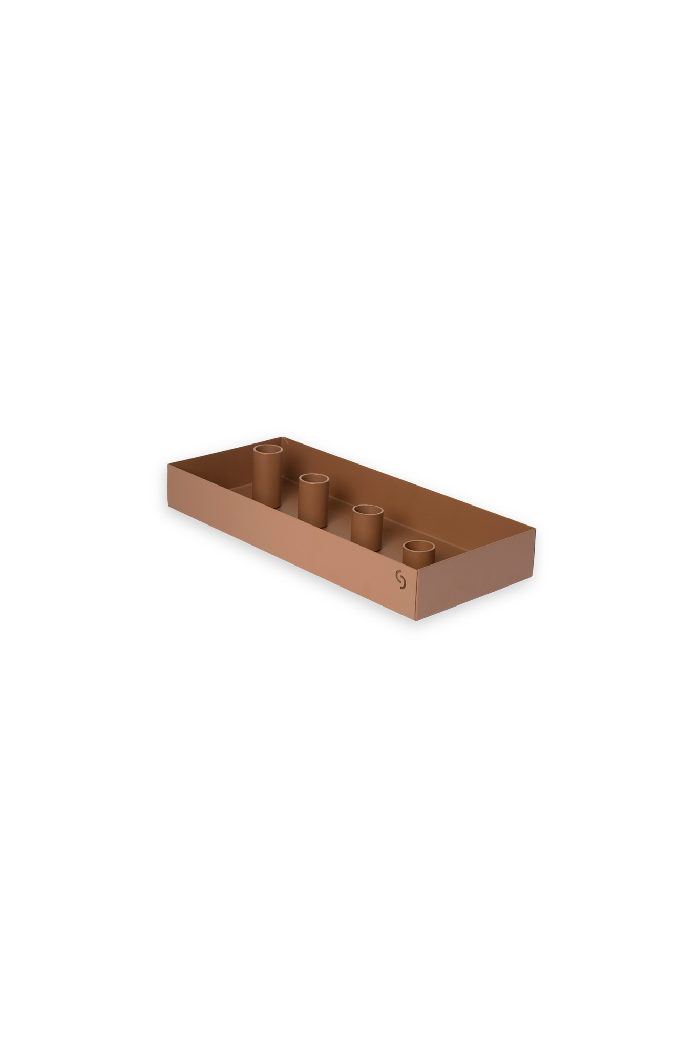 Sund - Liten brun ljusstake med magnetiska ljushållare - 30 x 13 x 4 cm - 4