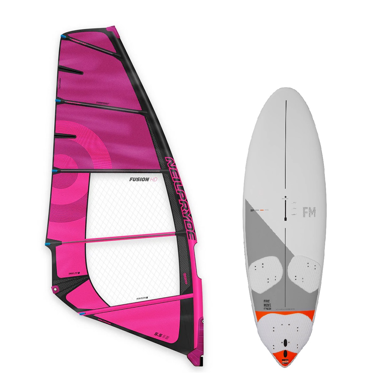 Freeridepaket RRD Firemove 105 E-Tech Y30 och Neilpryde Fusion HD 2026 Rigg