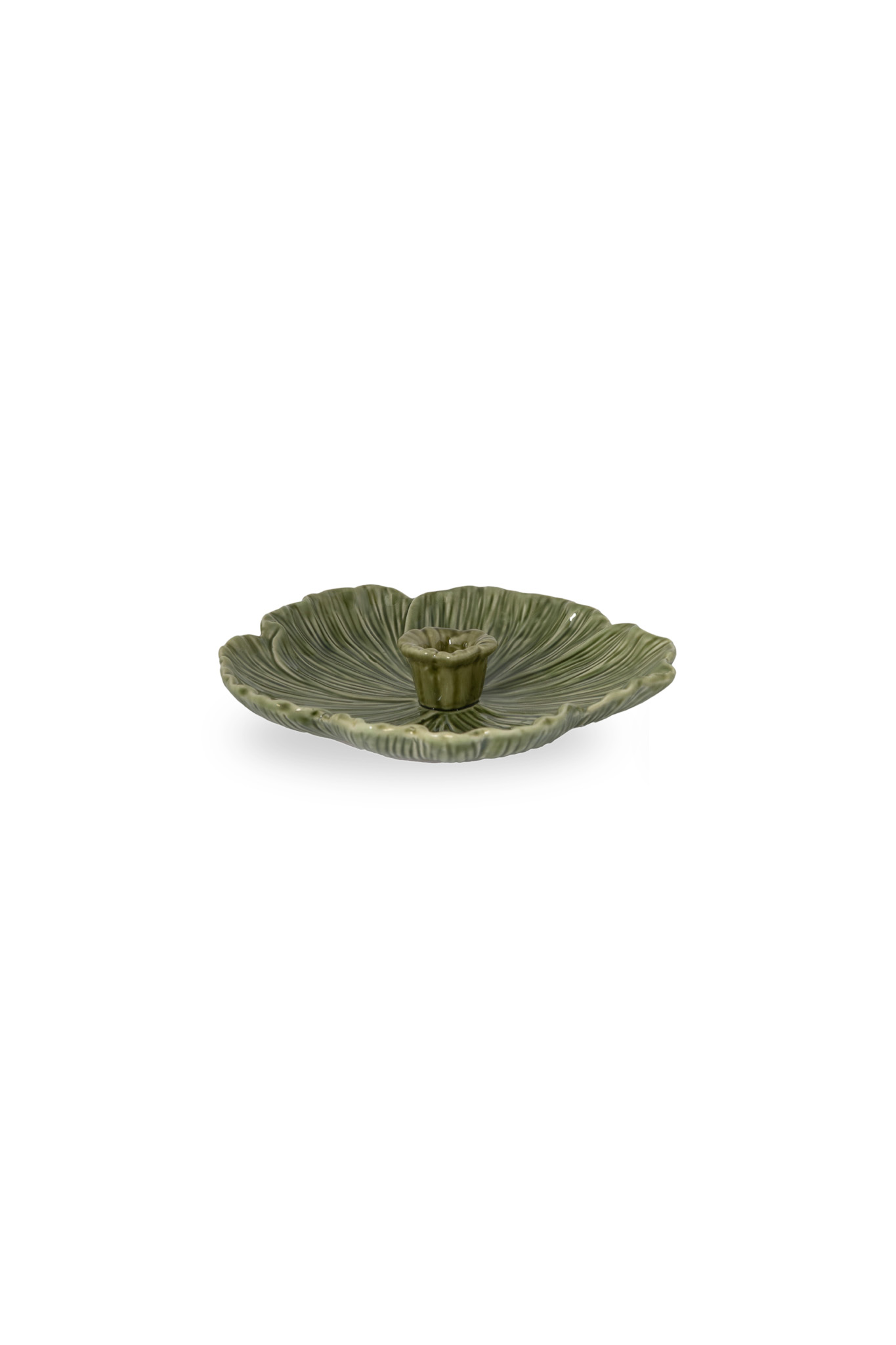    Botanik - Stor mörkgrön ljusstake - 21 x 21 x 4 cm - 4