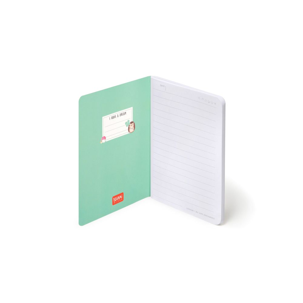 Anteckningsbok, Quaderno Small, Linjerad, Hedgehog (A6NOT0052) - 3
