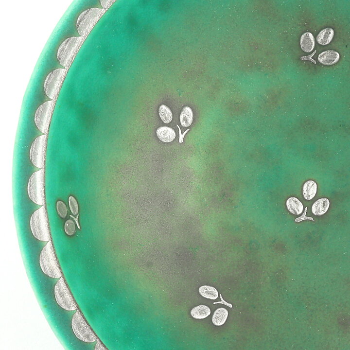 ヴィルヘルム・コーゲ　Argentaシリーズ エメラルドグリーン色のボウル  Bowl (10cm)  1959年 (3)