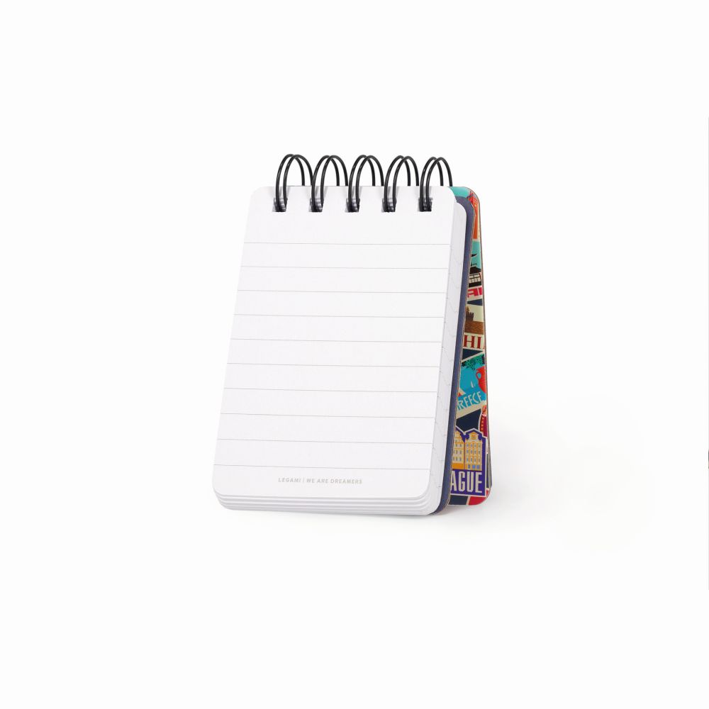 Spiralblok, Mini, Linjeret, Travel stickers (MNOTS0026) - 3