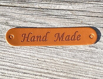Letherlabel brown HandMade 50x10mm