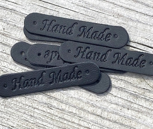 Läderlapp svart HandMade 50x10mm - 2