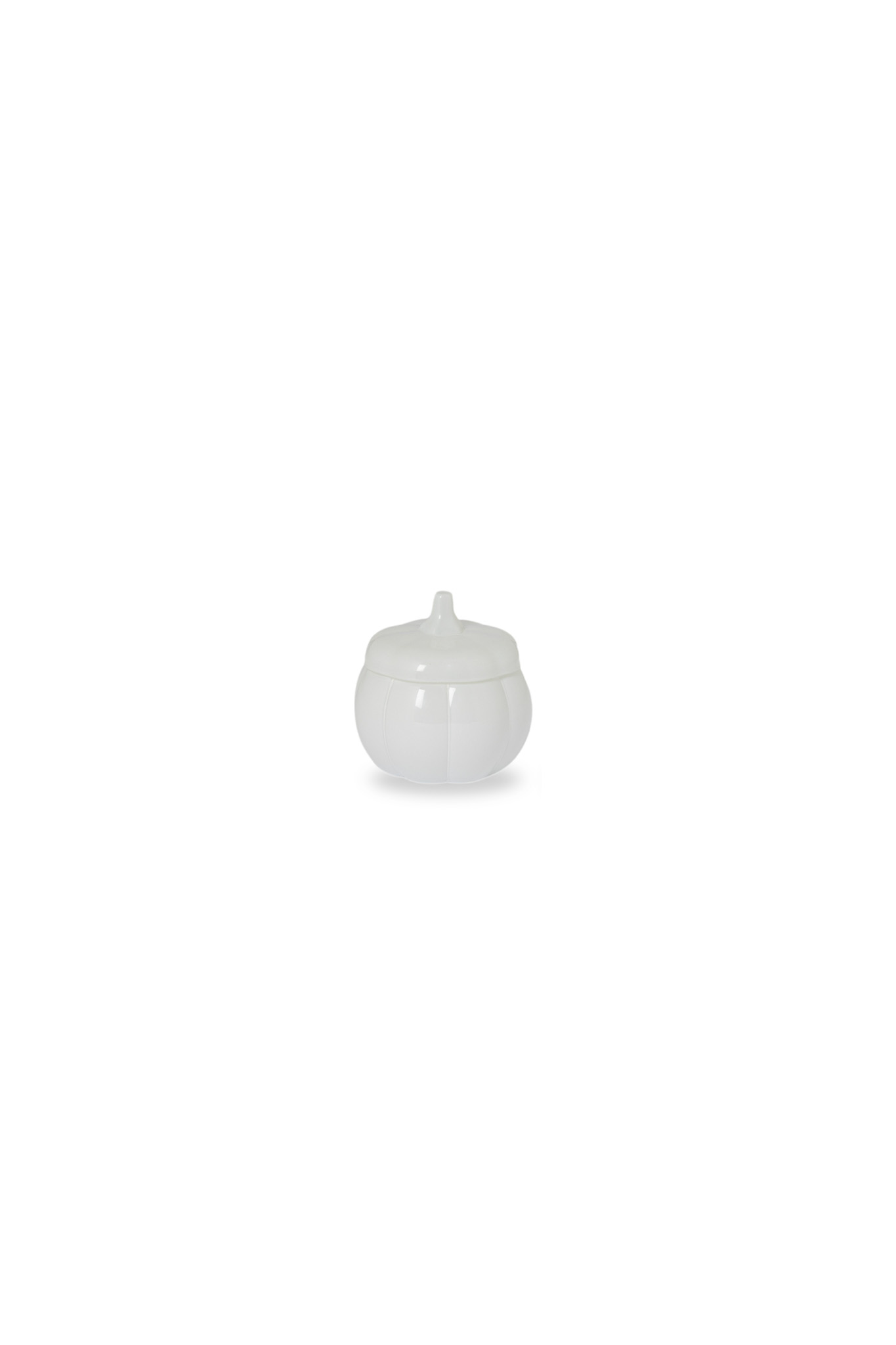 Brehult - Vit glasburk - Pumpa - 9 x 9 x 9 cm - 4