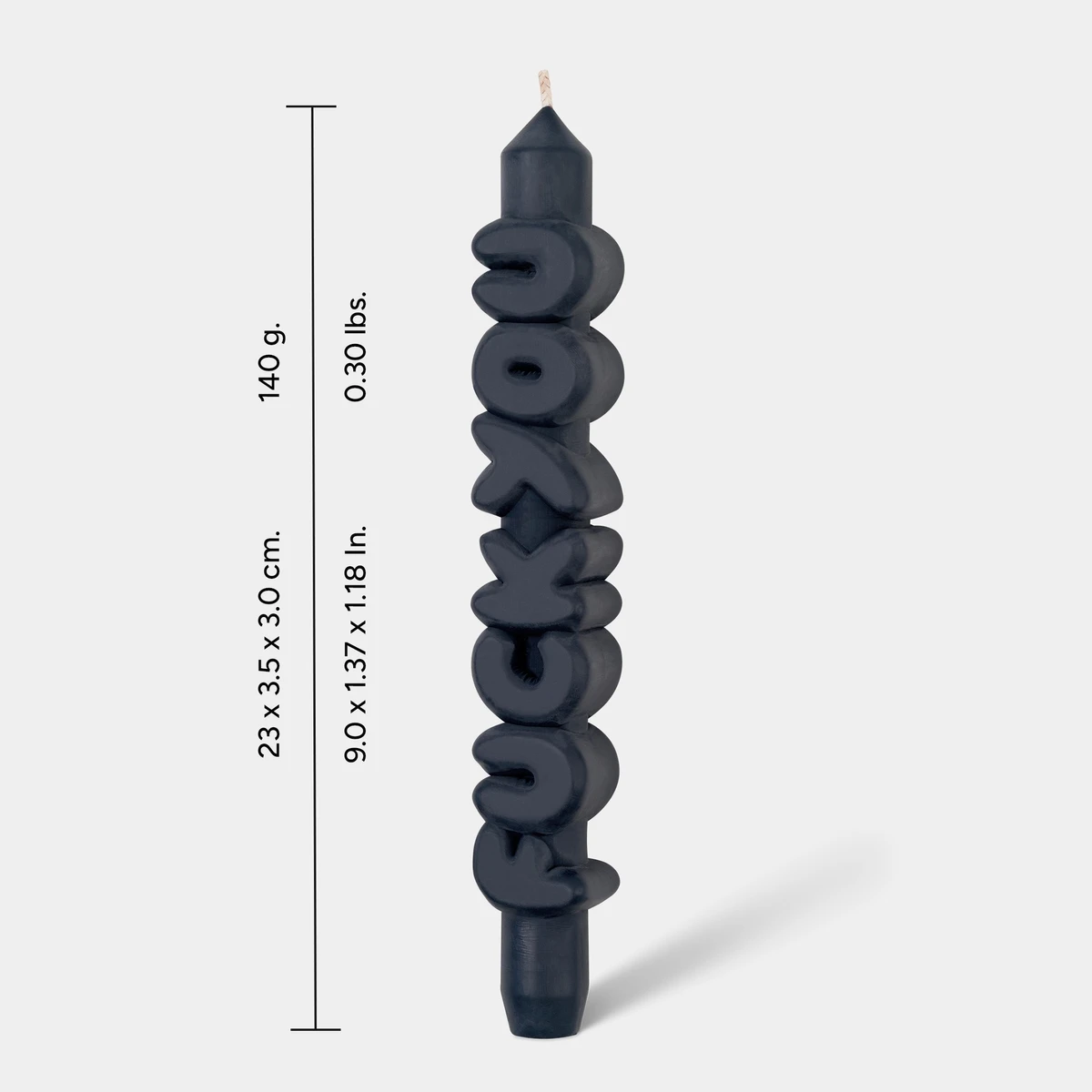 Taper Candle Fuck You Svart 3D - 2