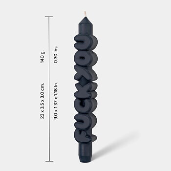 Taper Candle Fuck You Svart 3D