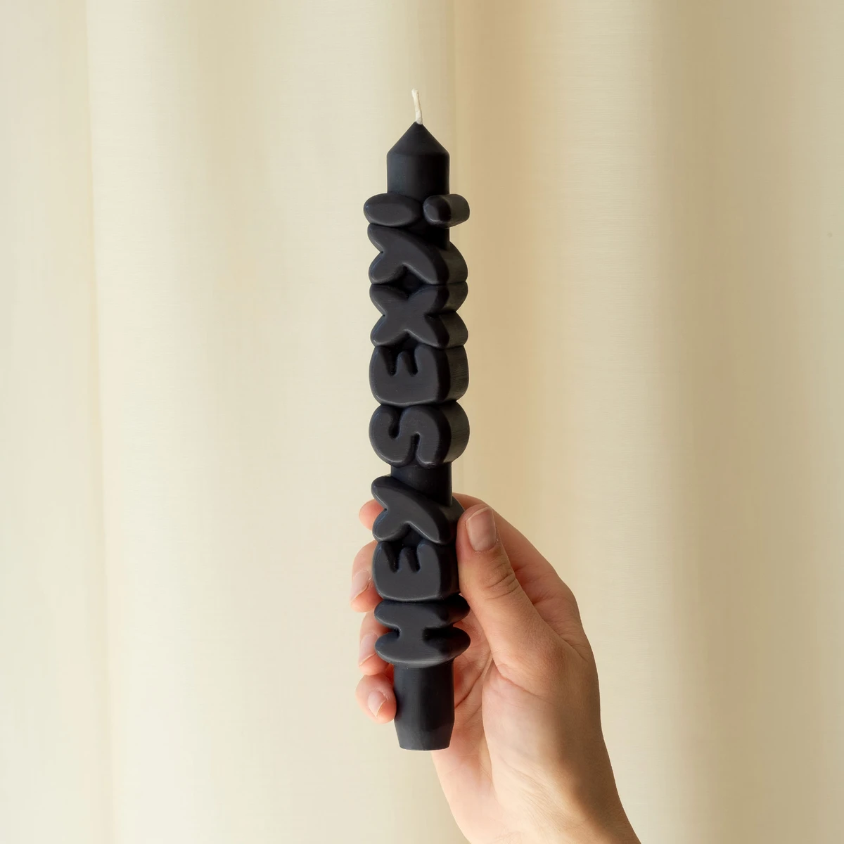 Taper Candle Hey Sexy Svart