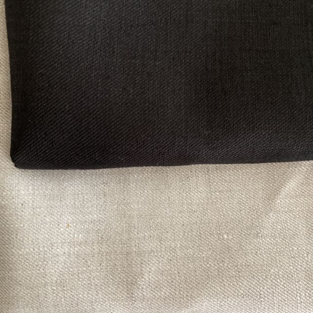 Linne twill kypert 72x50 cm svart  230 g /m2.  - 2
