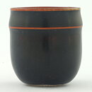Stig Lindberg (1973) Unique Miniature Vase with Tenmoku Glaze 3 cm