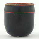 Stig Lindberg (1973) Unique Miniature Vase with Tenmoku Glaze 3 cm