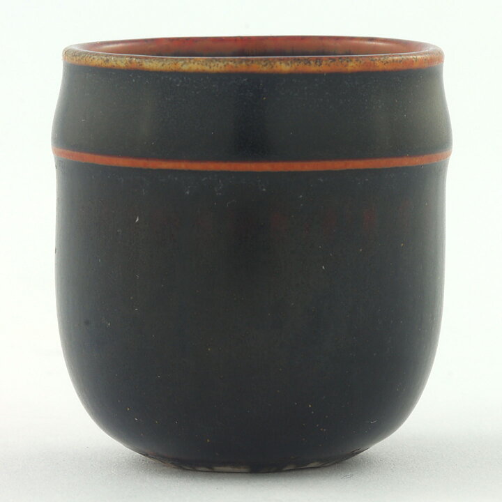 Stig Lindberg (1973) Unique Miniature Vase with Tenmoku Glaze 3 cm