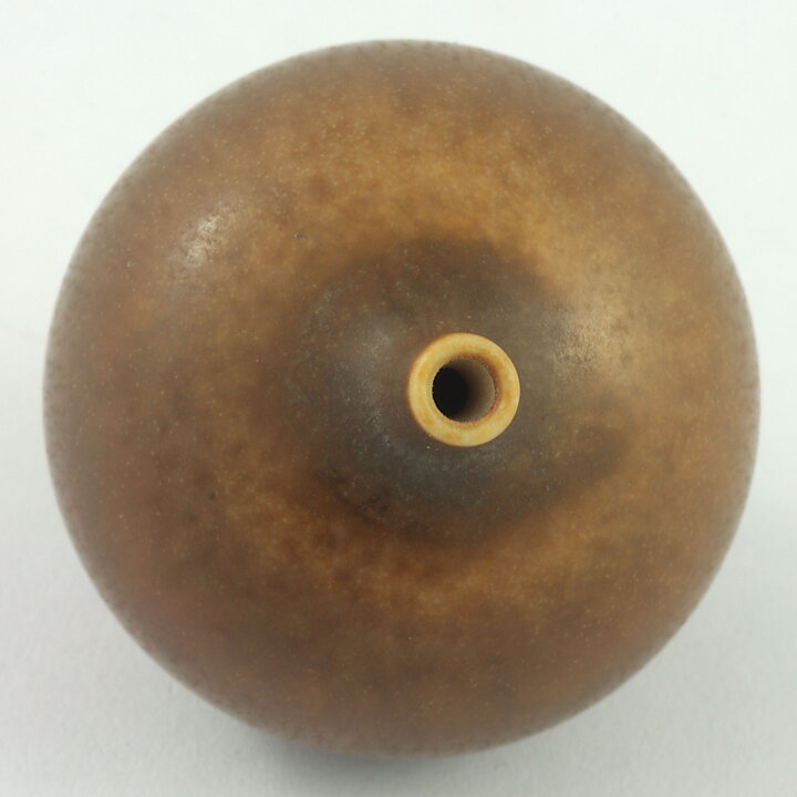 Berndt Friberg (1960s) Unique Brown Haresfur Vase 4 cm