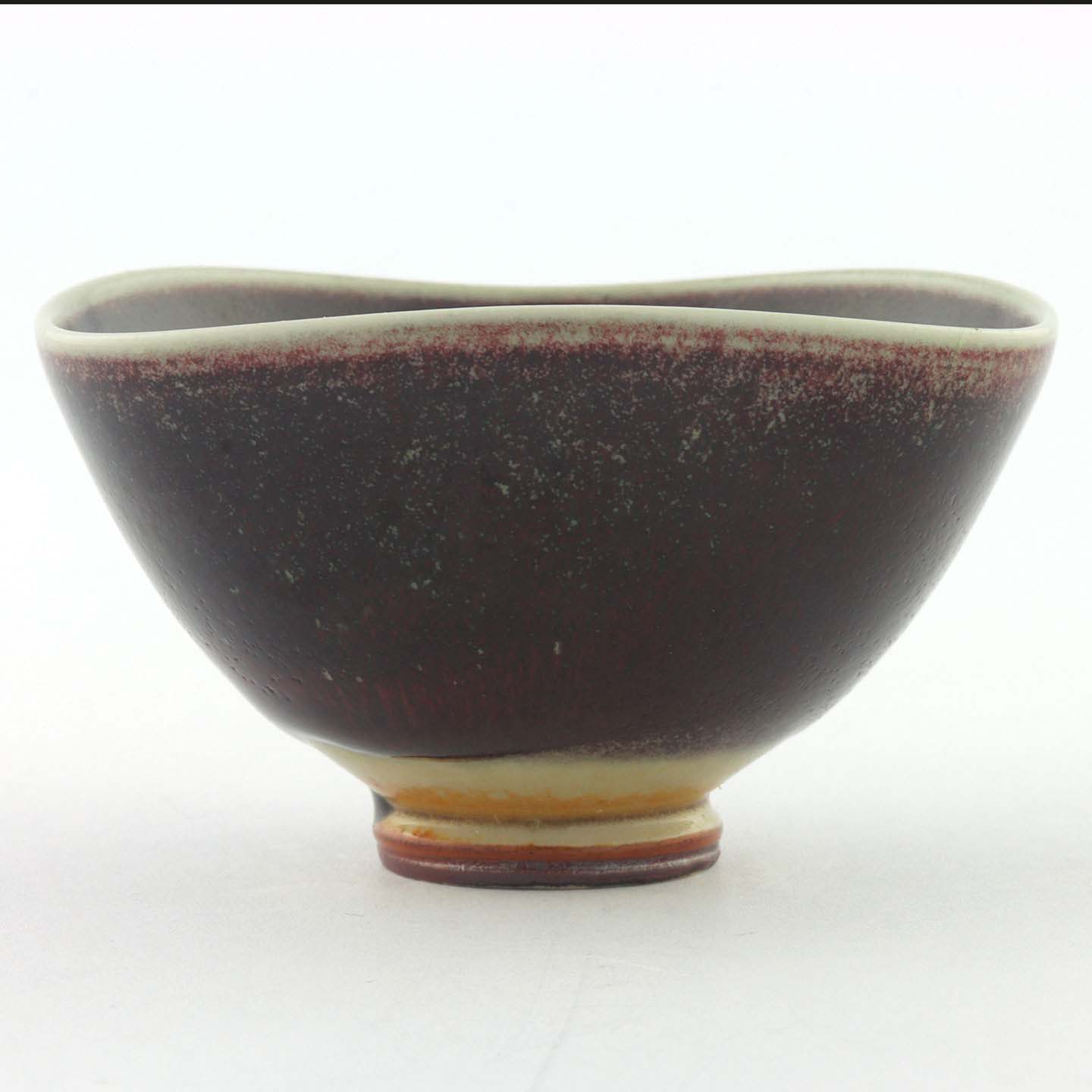 ベルント・フリーベリ 一点もの 赤茶色のボウル 三角形 7cm 1965年