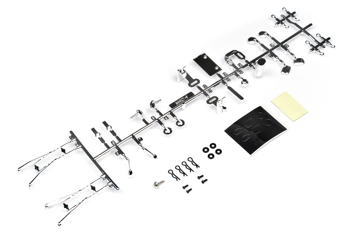 HPI HP85527 Body Accessories Set (Chrome) - 2