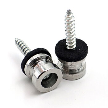 Strings Strap Lock Buttons Chrome (2-Pack)