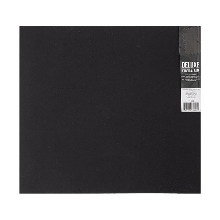 Colorbok 12x12 Post Bound Fabric Album - Black