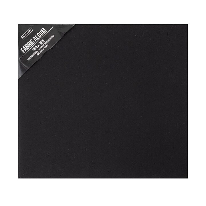 Colorbok 12x12 Post Bound Fabric Album - Black