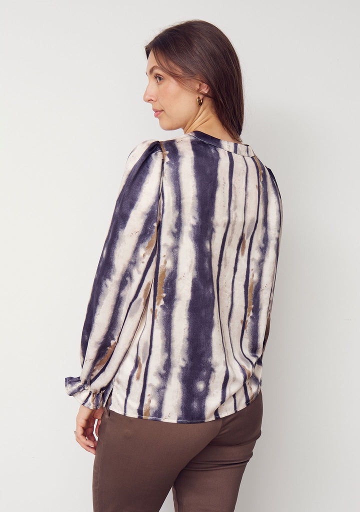 Melba Flounce Blouse - Earth Tones - Isay