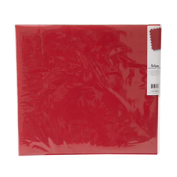 Colorbok 12x12 Post Bound Fabric Album - Red