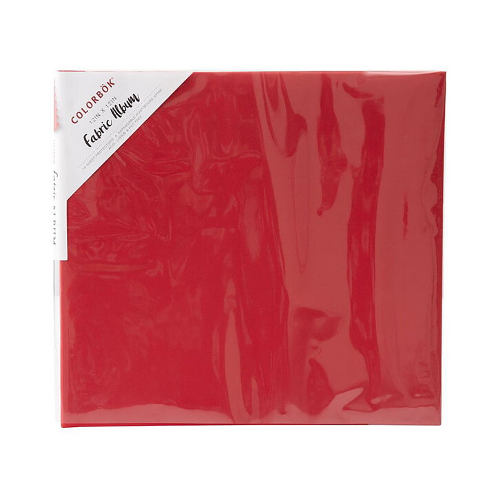 Colorbok 12x12 Post Bound Fabric Album - Red