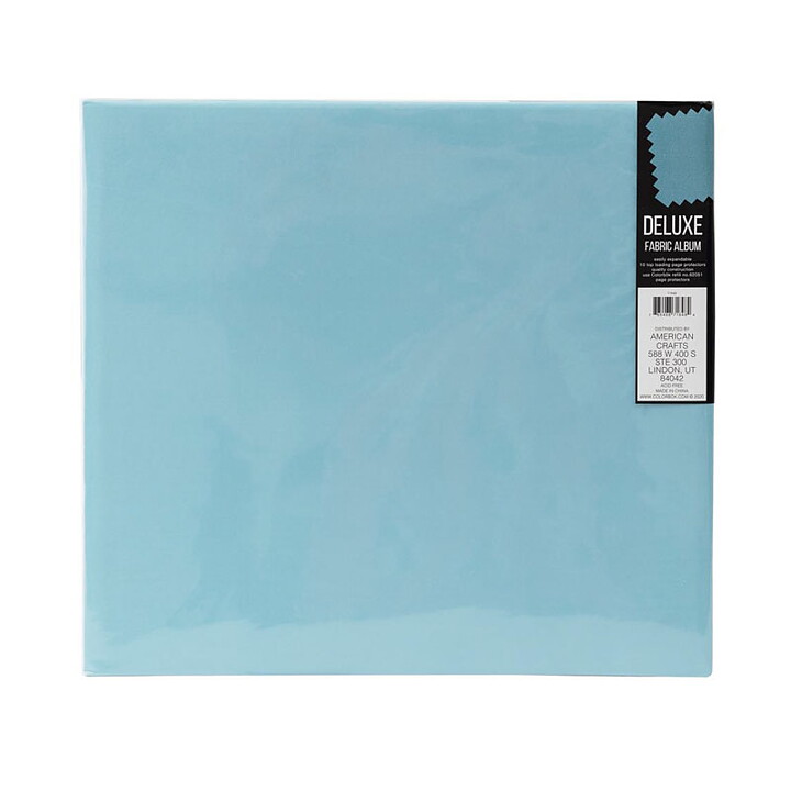Colorbok 12x12 Post Bound Fabric Album - Light Teal