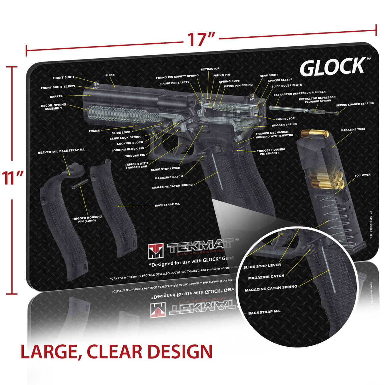 TekMat Glock 3D Cutaway - Gun Cleaning Mat 3