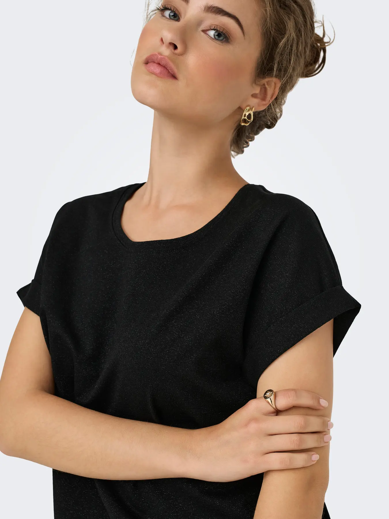 Only - Moster Glitter Top Svart - 4