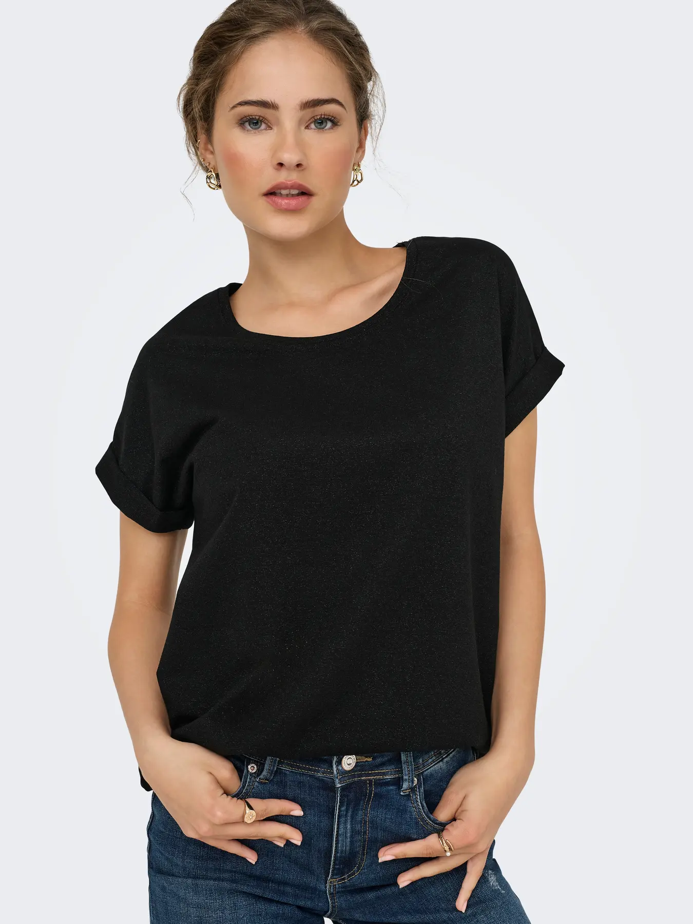 Only - Moster Glitter Top Svart - 3