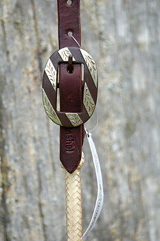 Cashel© Rawhide Braided Headstall Browned Iron Buckle
