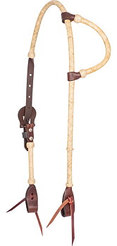 Cashel© Rawhide Braided Headstall Browned Iron Buckle