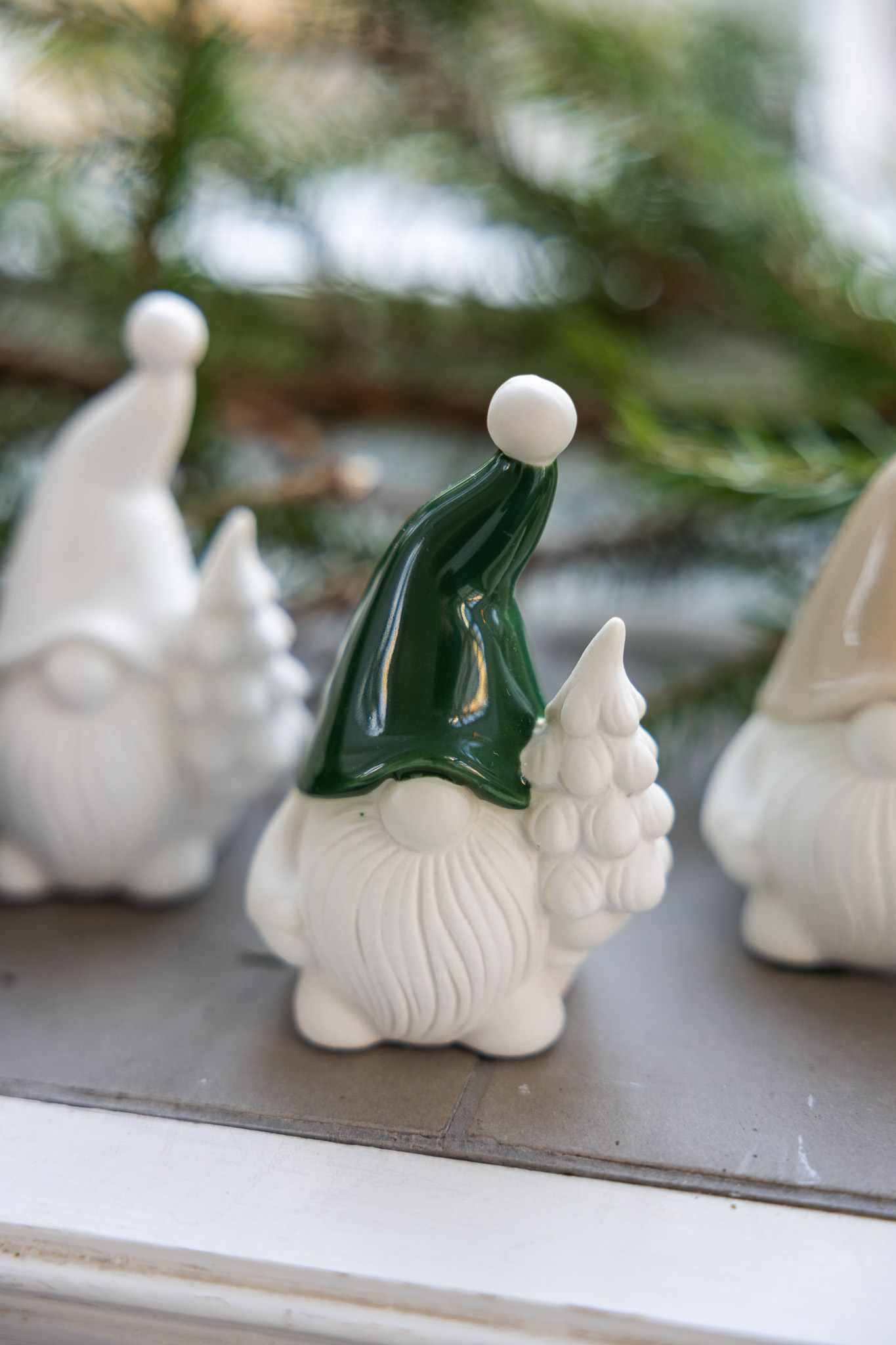 Vilgot - Tomte - Grön dekoration - 5 x 5 x 9 cm
