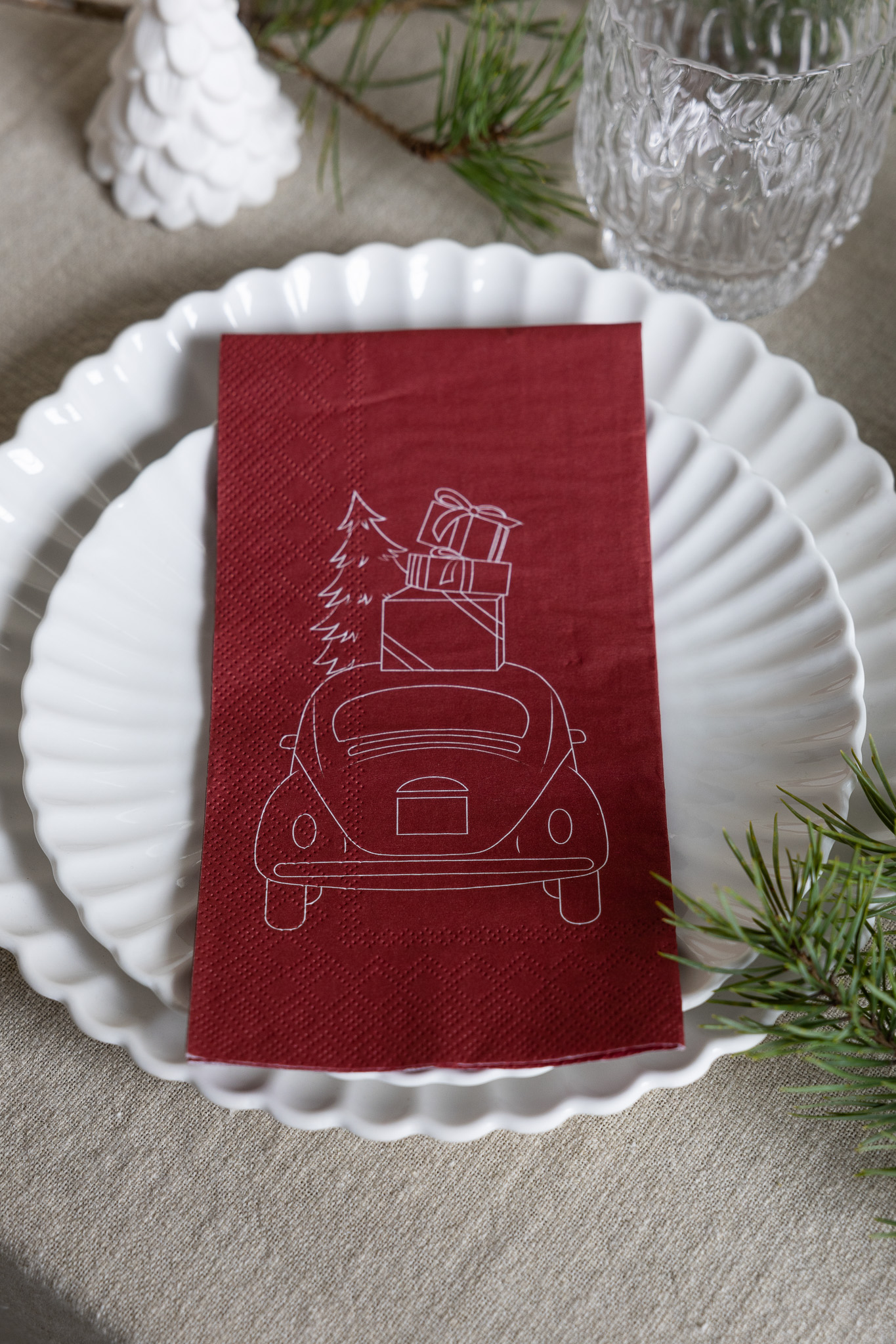 Christmas car - Napkin - 16 pcs