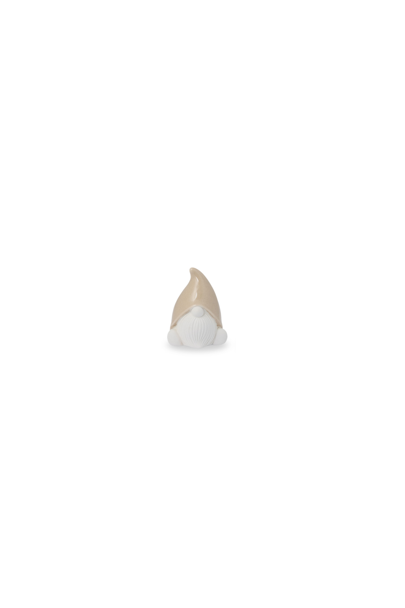 Harald - Liten beige dekoration - Tomte - 6 x 6 x 8 cm - 2