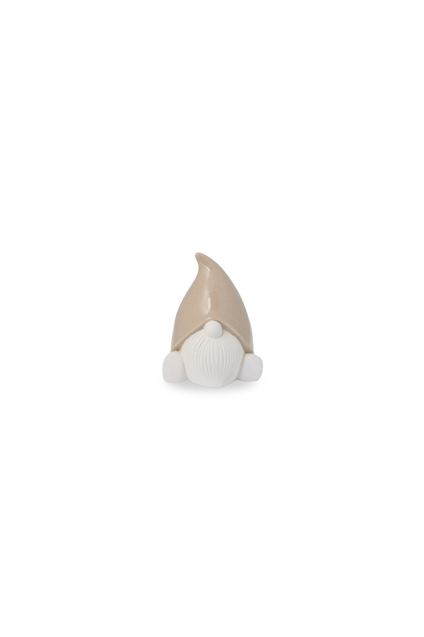 Harald - Stor beige dekoration - Tomte - 10 x 10 x 13 cm - 3