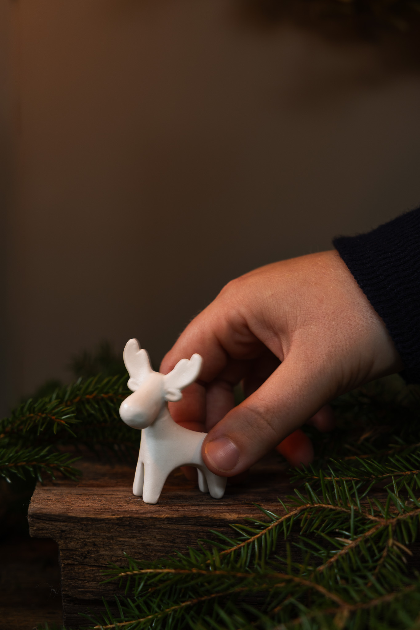 Ivan - Älg - Mini vit dekoration - 5 x 4 x 6 cm - 4