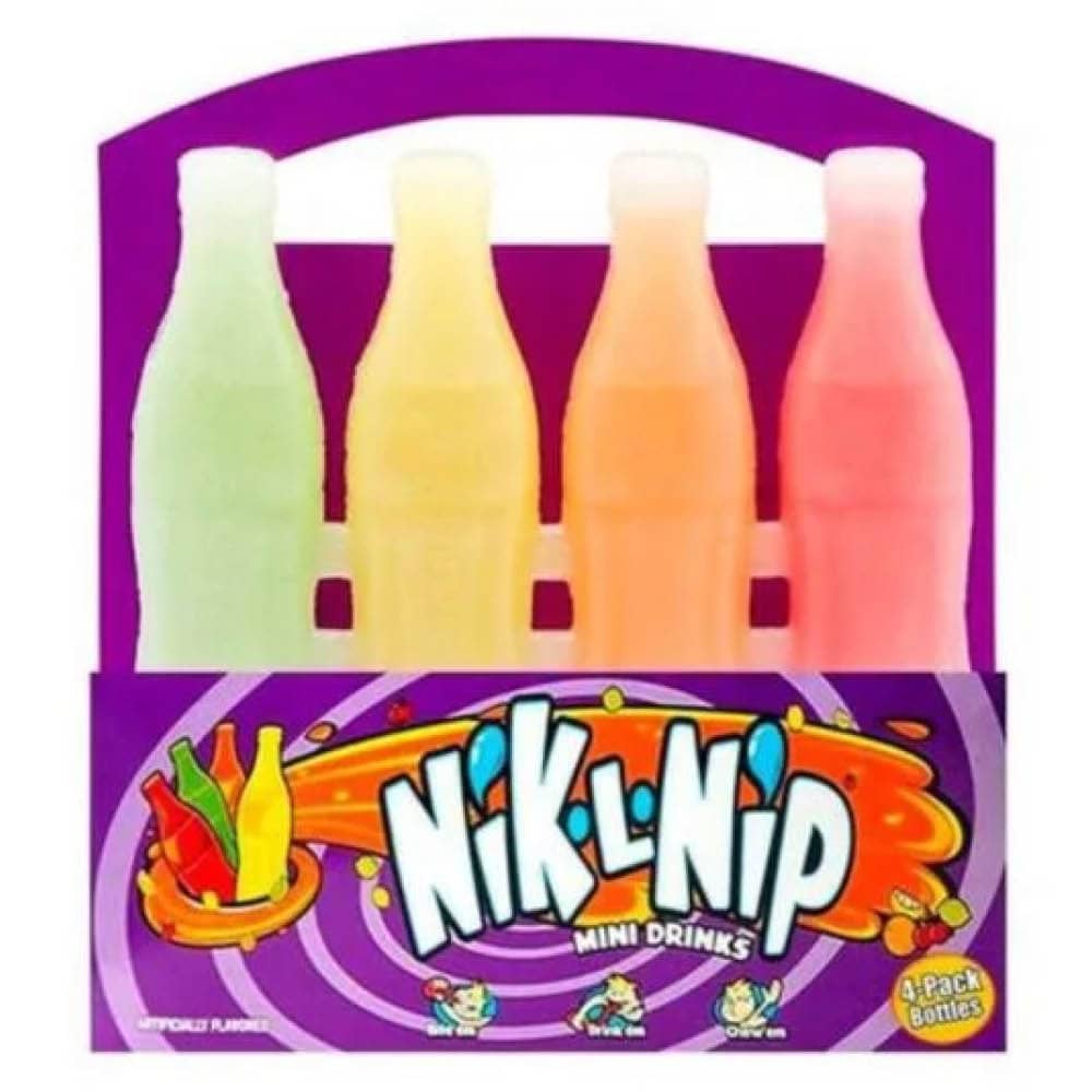 Nik-L-Nip Wax Candy Original Bottles 4-Pack 39g