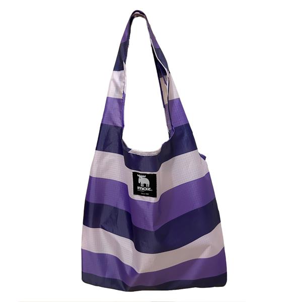 Foldable bag Rpet, striped purple