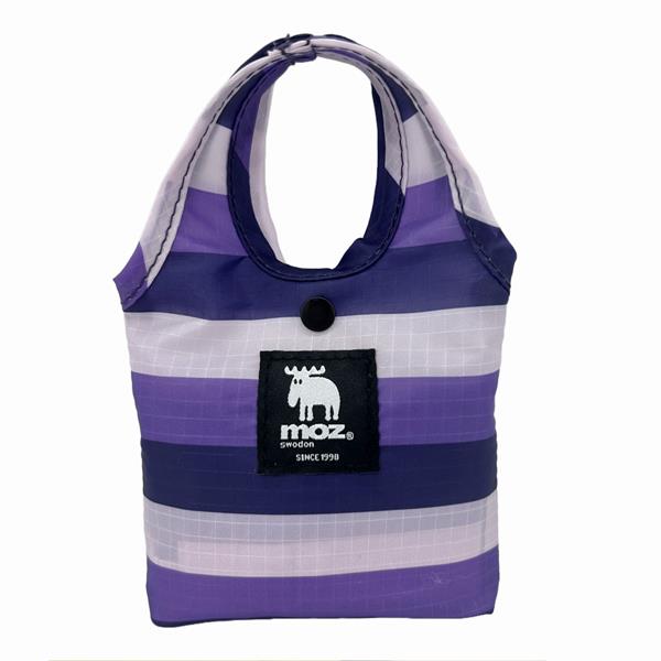 Foldable bag Rpet, striped purple - 2