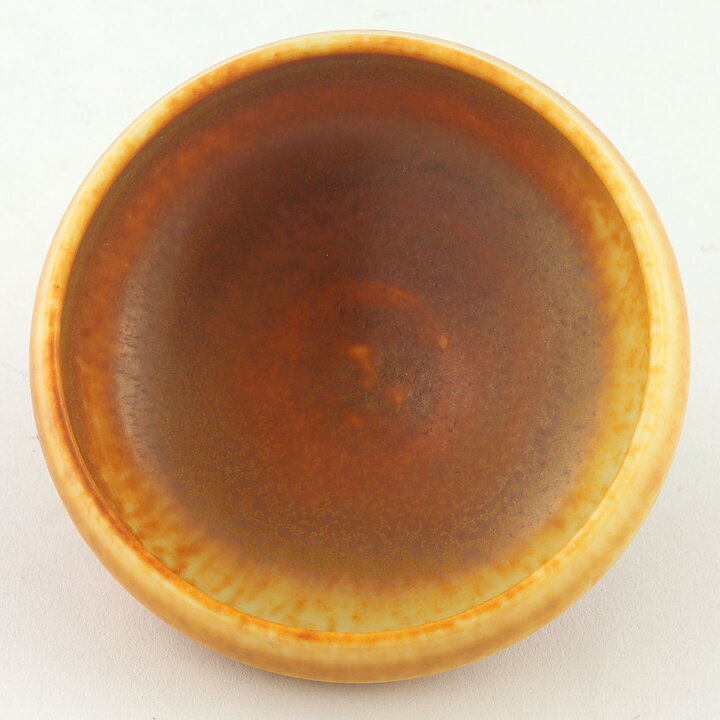 Berndt Friberg (1960s) Unique Golden Brown Haresfur Bowl 5 cm