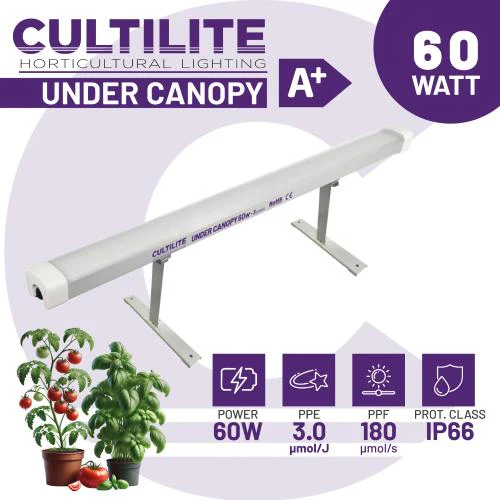 CULTILITE - UNDER CANOPY 60W 3.0 µmol/J växtbelysning - 3