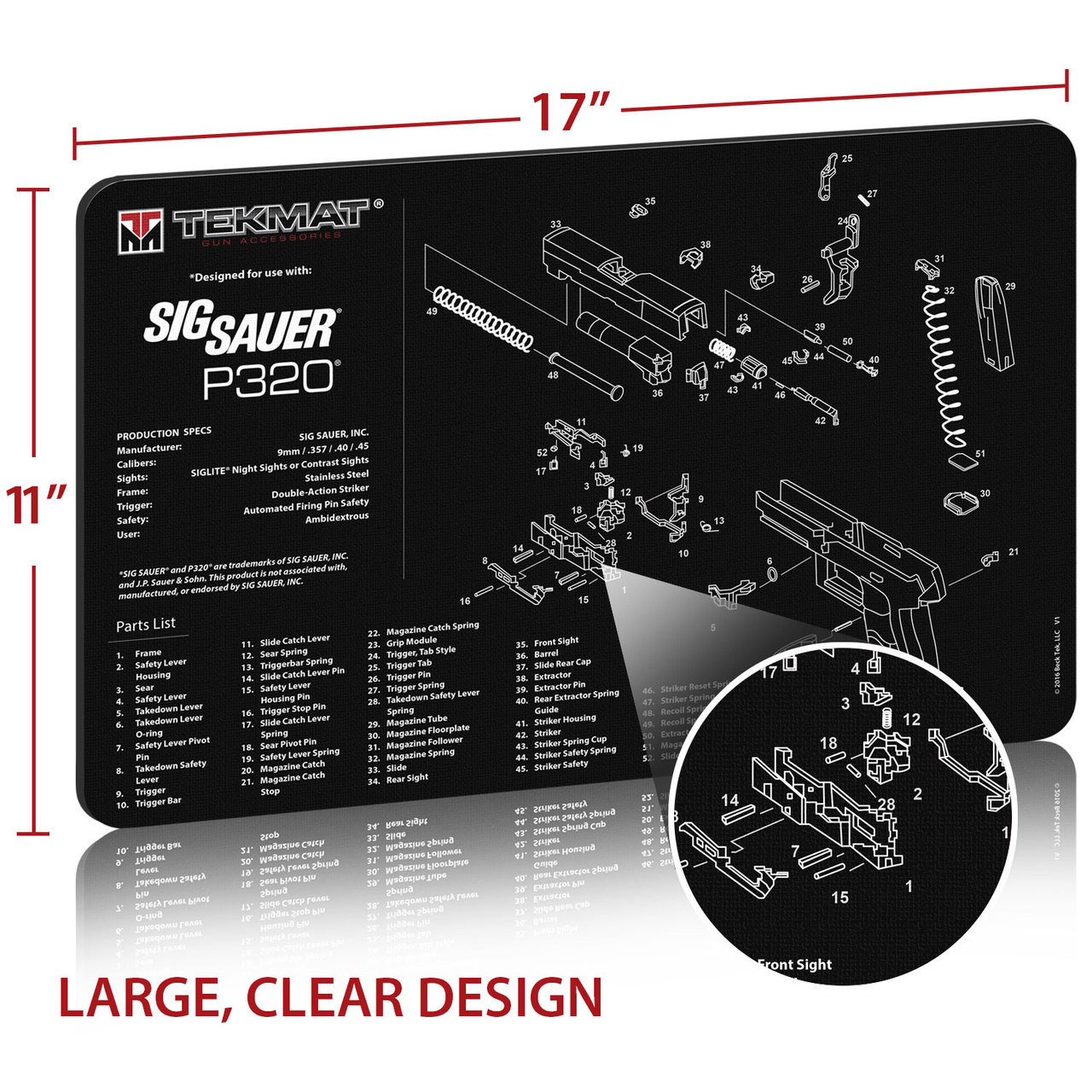 TekMat Sig Sauer P320 - Gun Cleaning Mat 2