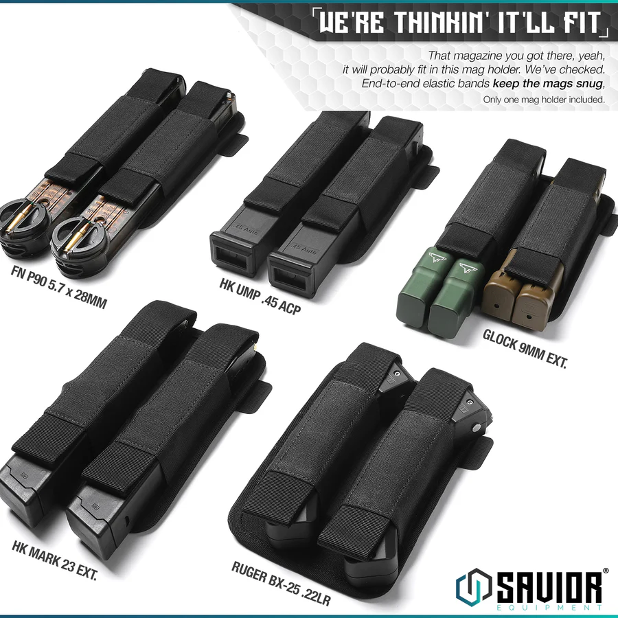 Savior Equipment Double Extended Mag Holder - Black 2