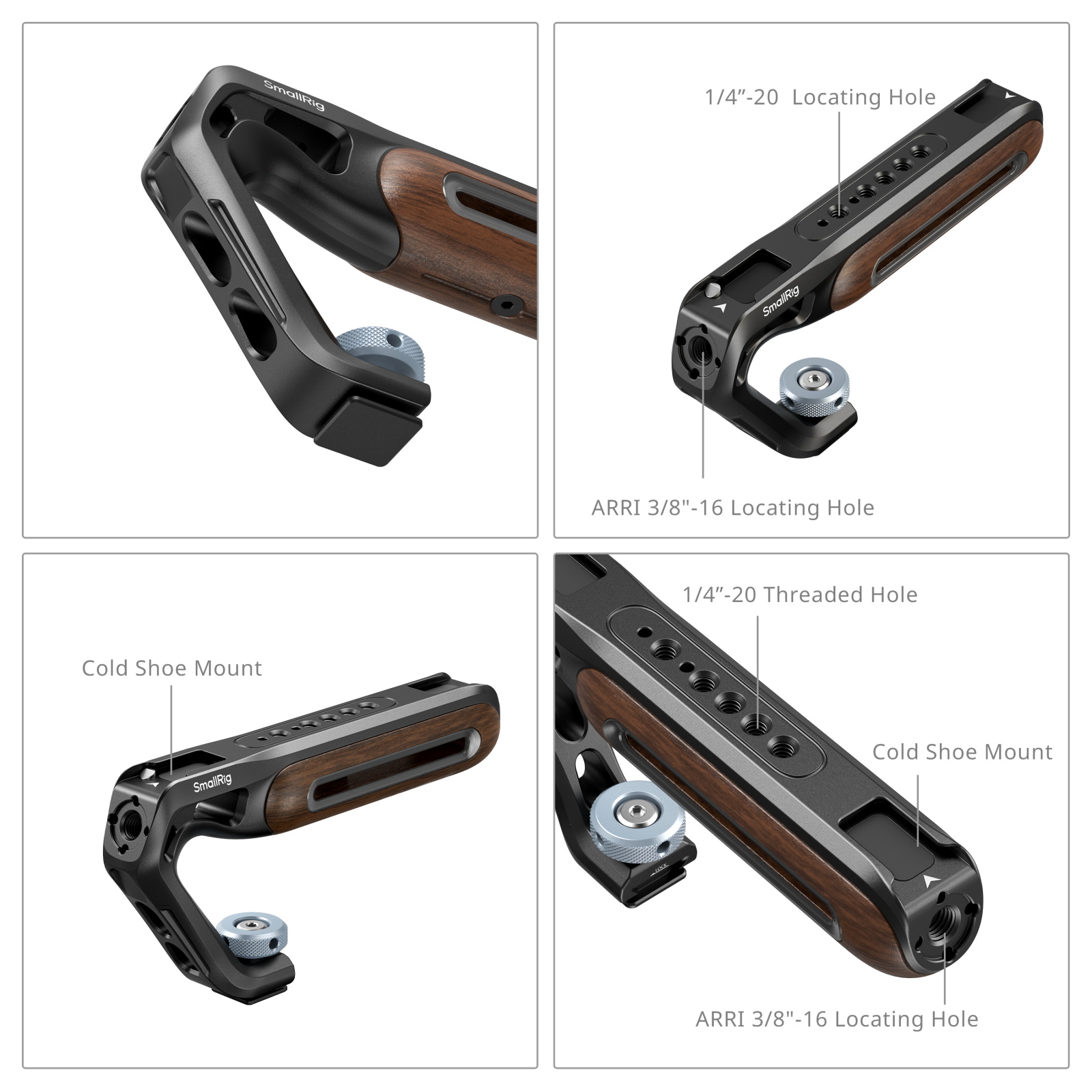 Smallrig Wooden Top Handle med NATO Clamp 5251 - 4