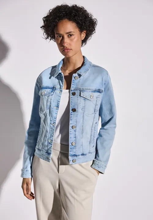 QR Denim-Jacket - Bleach Wash - Street One