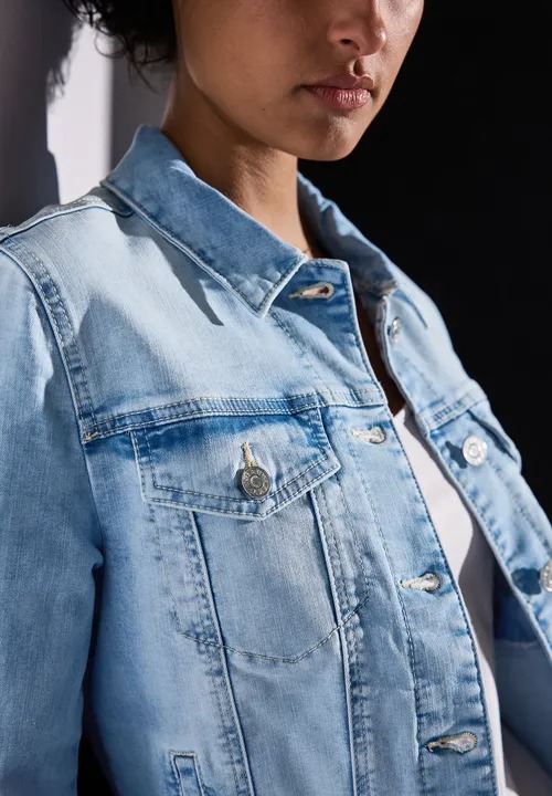 QR Denim-Jacket - Bleach Wash - Street One - 3