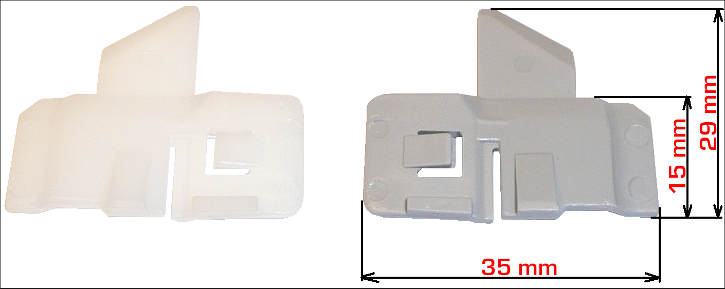 Lock fitting Left to box (WHITE)