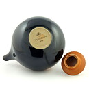 Inger Persson (Stream 1986) Black Swelling Teapot with Brown Decor 19/12 cm