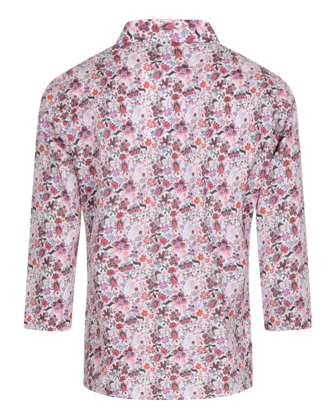 Skjorta Anni blommig rosa/vinröd - 2