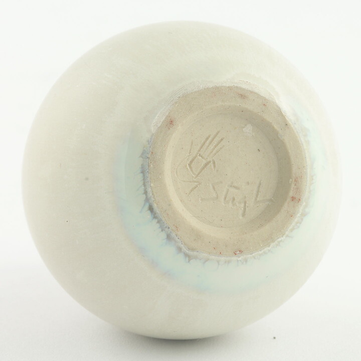 スティグ・リンドベリ  一点もの  白色のベース  (5,5cm)  1960年